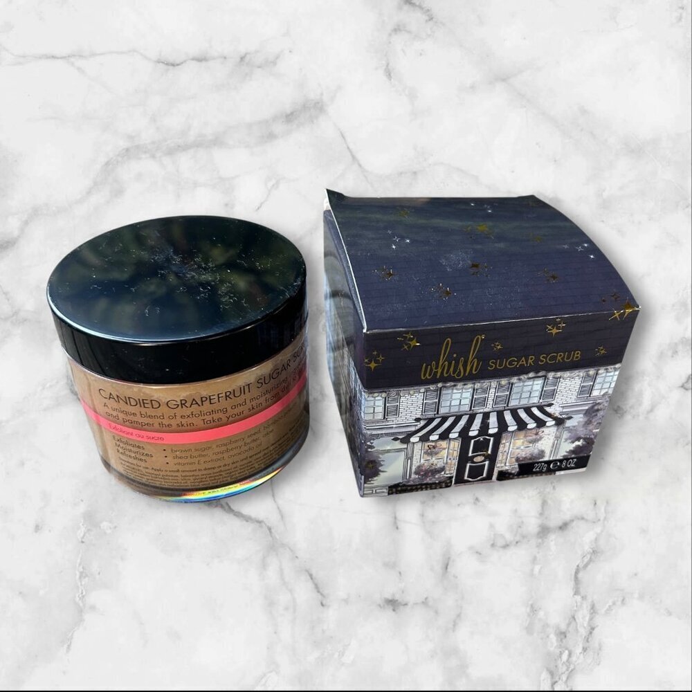 Whish Candied Grapefruit Sugar Scrub NIB 8 oz.